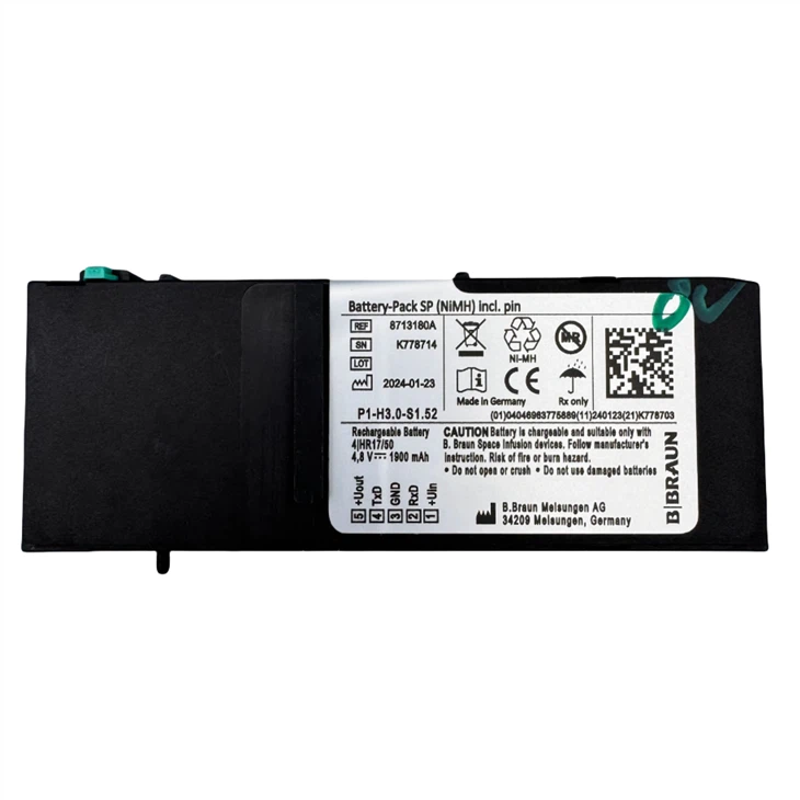 BB Raun Space Infusion Pump Battery 8713180a 34520856