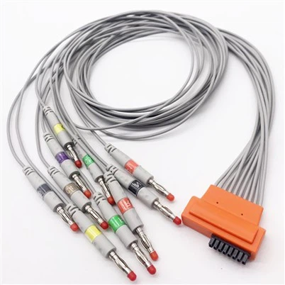 Cardioline ECG Leadwire 0.9m 10 Lead Holter Cable 16 Pin Banana Connector