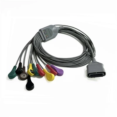 Serasi Edan Holter Ecg Cable 10Lead 20pin Untuk Edan DX-12
