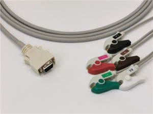 Nihon Kohden ECG Transducer Cable 5 Leads Clips