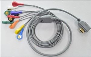 Kabel Holter HDMI 19Pin ECG 10 Memimpin Snap CV200