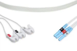 DIN Style 3 Leads Disposable ECG Leadwire